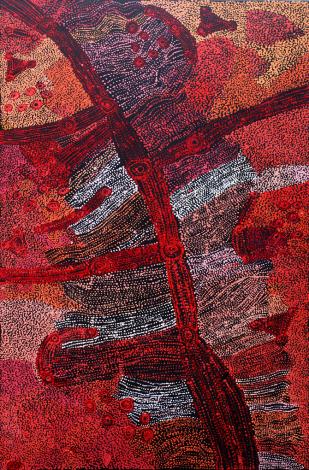 Tjala Arts, Sylvia Kanytjupai Ken - Seven Sisters #398-23