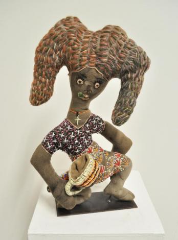 Yarrenyty Arltere Artists, Rhonda Sharpe - Girl with Necklace and Cuppa-Tea #21-23