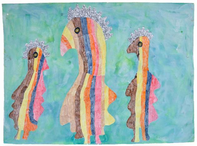 Yarrenyty Arltere Artists, Dulcie Sharpe - Tjulpu Tjuta #84-23