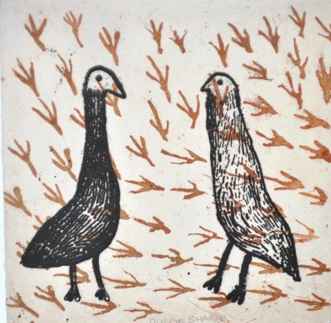 Yarrenyty Arltere Artists, Dulcie Sharpe, Two birds, #42-15