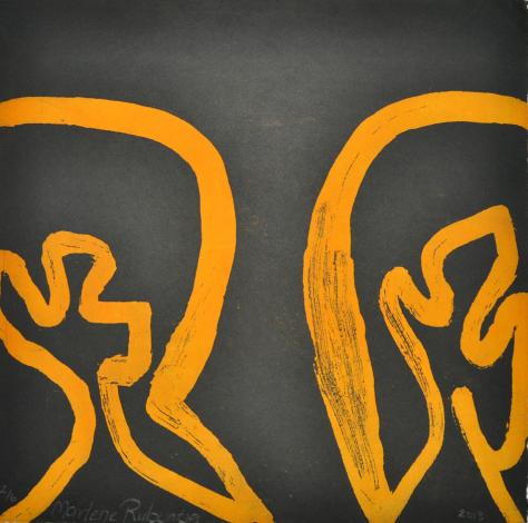 Yarrenyty Arltere Artists, Marlene Rubuntja, Orange landscape