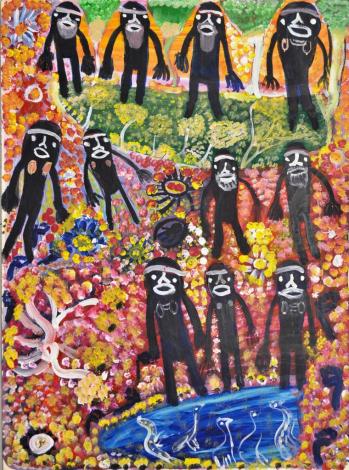 Mary McLean, 'A young girl with small breasts and all the women with a baby are going to get into the water...', 1994