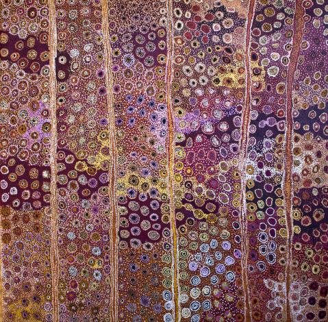 Tjala Arts, Mona Mitakiki Shepherd and Tjimpaji Preseley, Seven Sisters #467-15