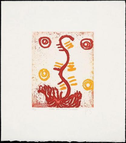 Warlukurlangu Artists, Paddy Japaljarri Stewart, Wirnpa Manu Ngapa Jukurrpa (Lightning and Rain Dreaming)