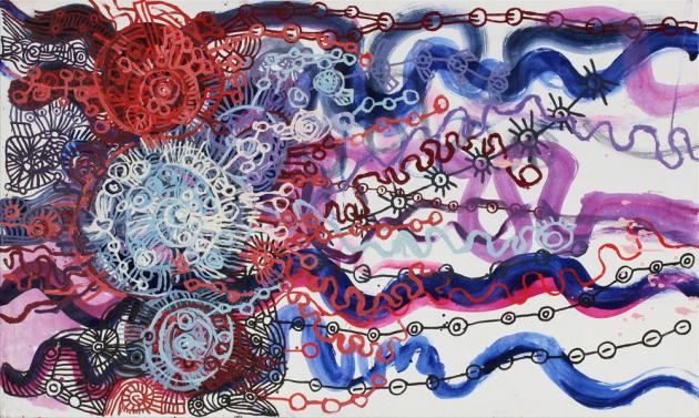 Tjala Arts, Yaritji Young, Tjala Tjukurpa (Honey Ant Story) #302-17