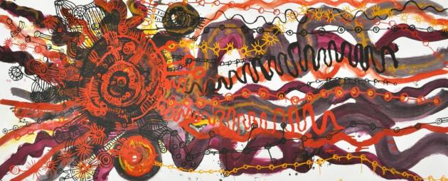 Tjala Arts, Yaritji Young, Tjala Tjukurpa (Honey Ant Story) 408-17